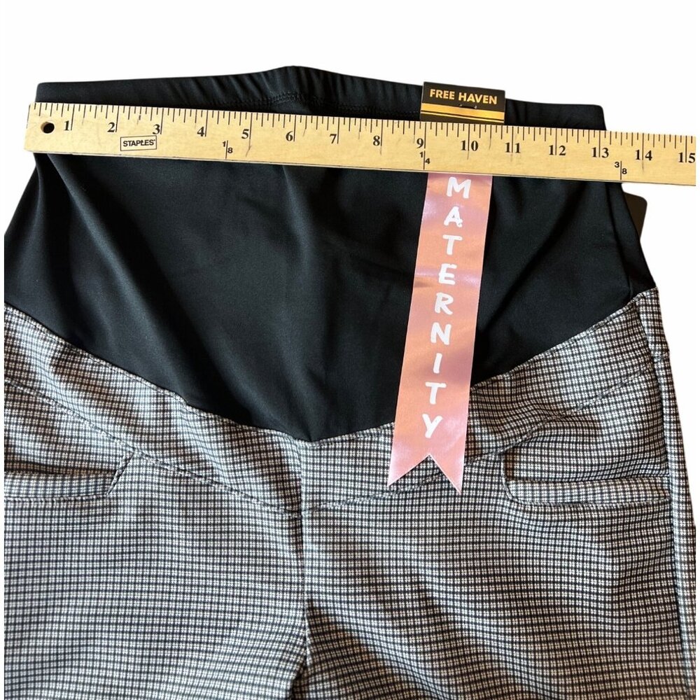 Free Haven Maternity Stretch Pants With Houndstooth Print Size XL - Picture 4 of 12